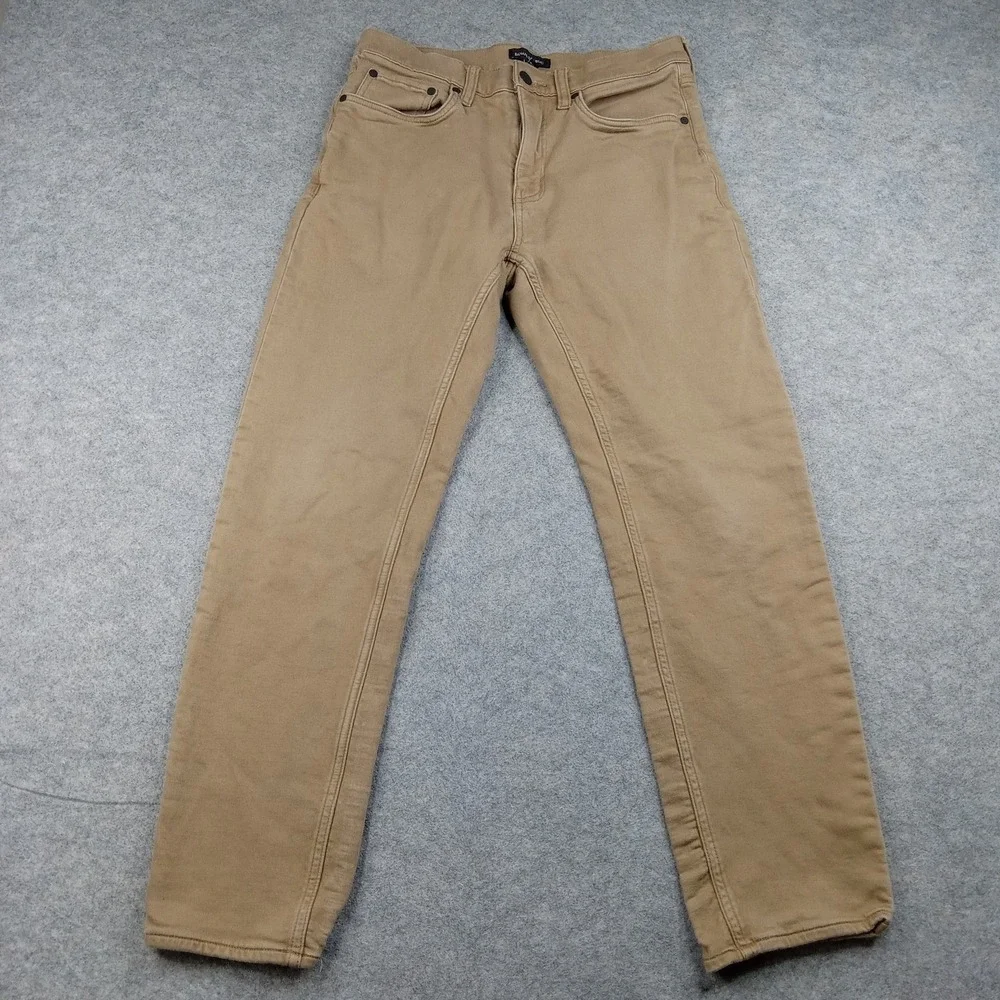 Banana Republic Jeans‎ Mens 32x30 Medium Wash Beige Slim Straight Denim Pants